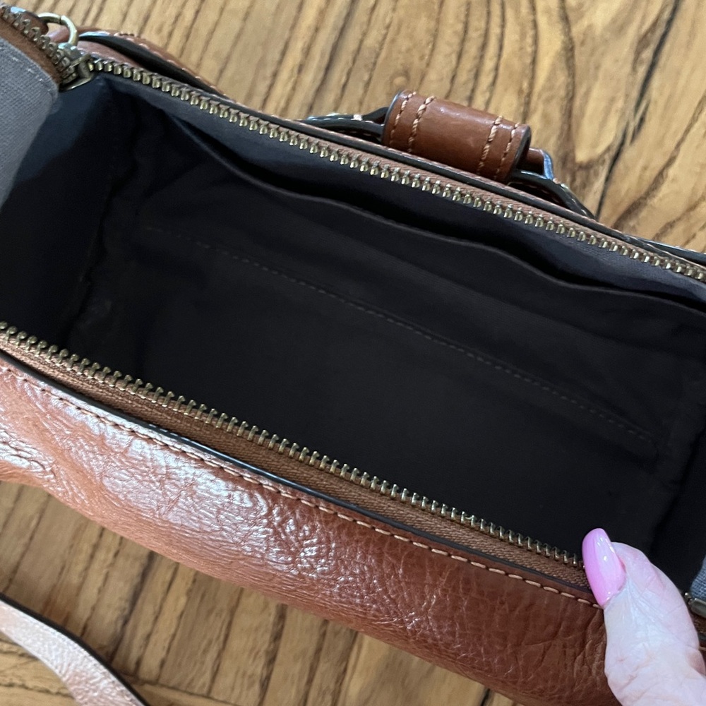 Frye Tan Leather Interior Label Crossbody - Picture 5 of 8